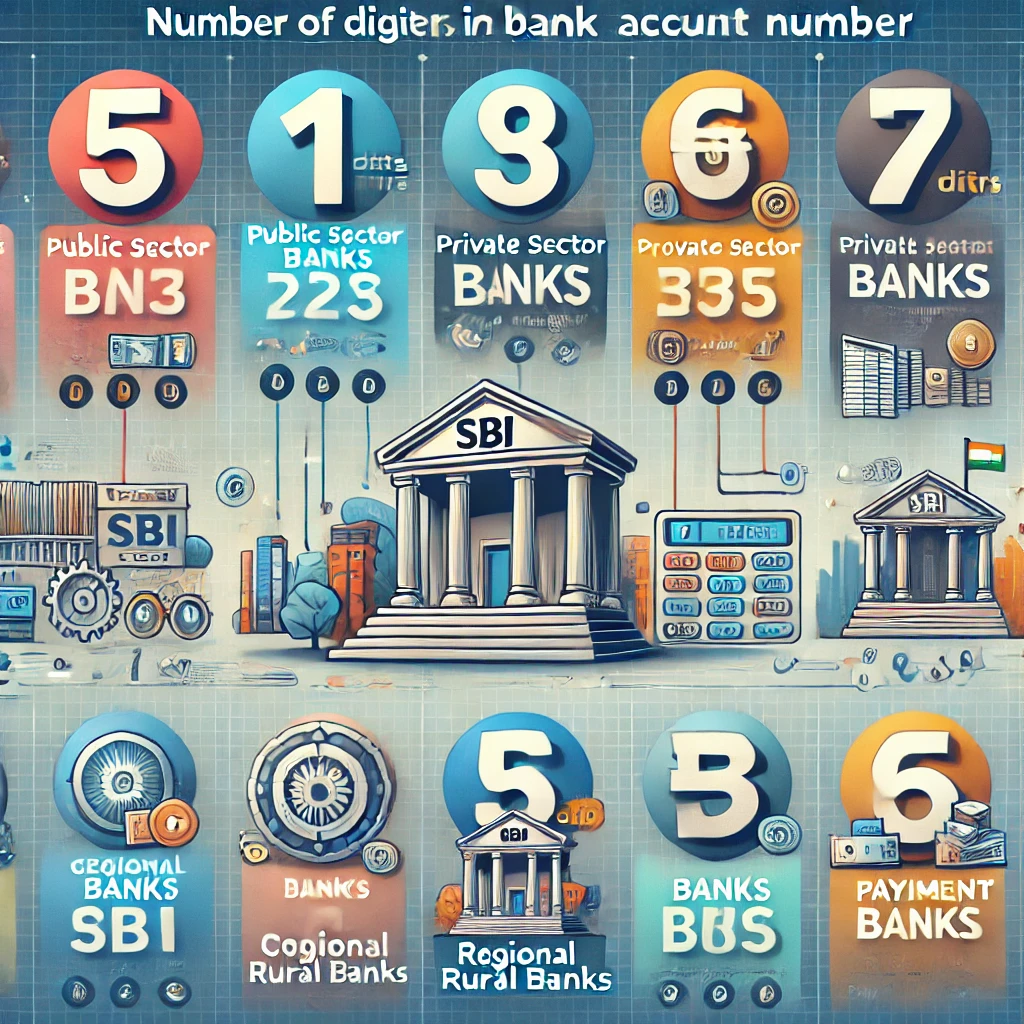 Number of Digits in Bank Account Numbers of Indian Banks